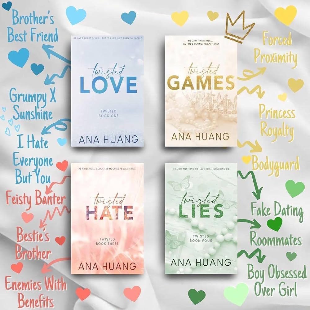 (Combo) Twisted Hate + Twisted Love + Twisted Games + Twisted Lies (Paperback) - Ana Huang