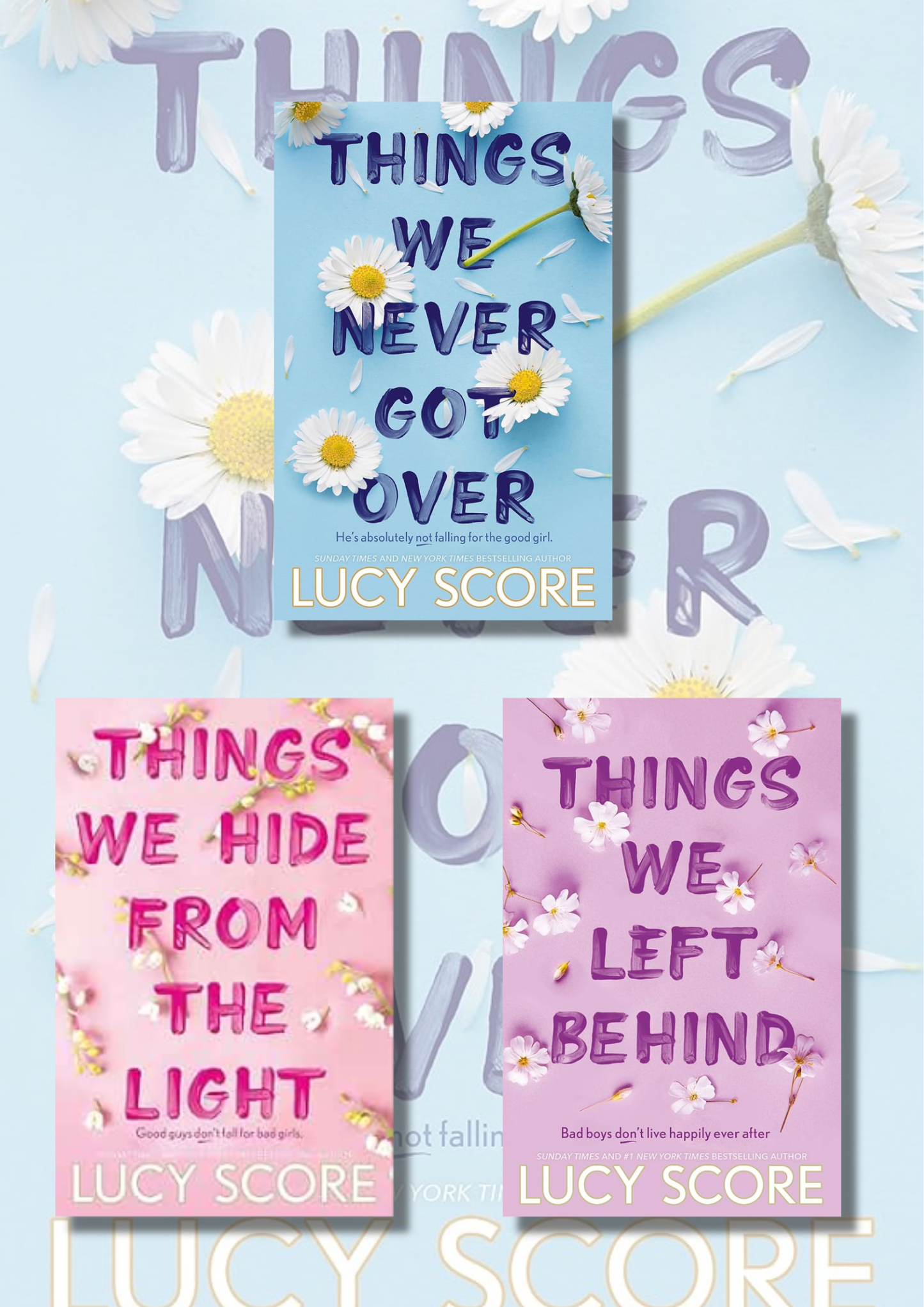 (Combo Pack of 3) Things we got over + Things We Hide From The Light + Things We left Behind (Paperback)- Lucy Score