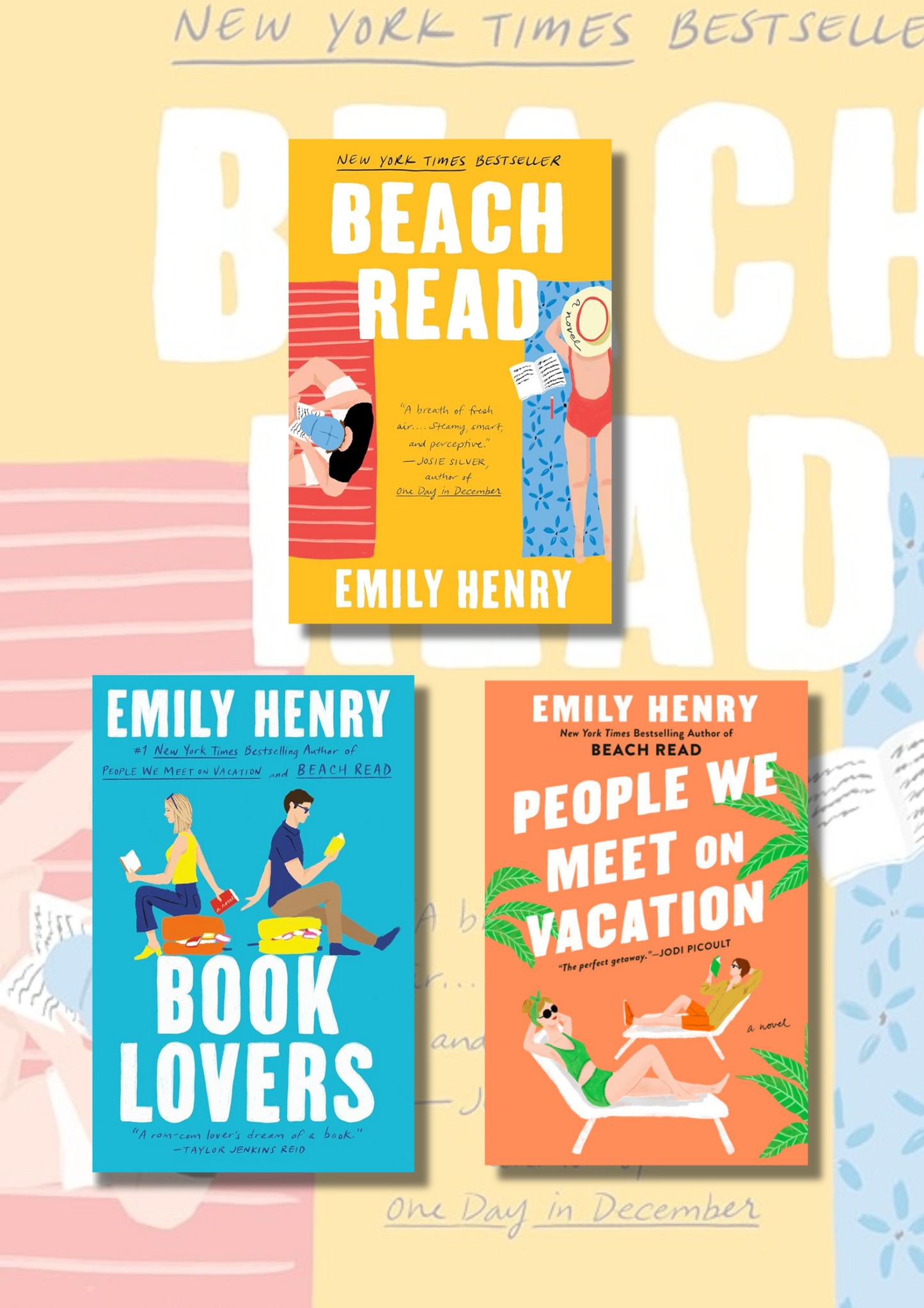 (Combo 3 Books) Book Lovers, Beach Read, People We Meet on Vacation - Emily Henry
