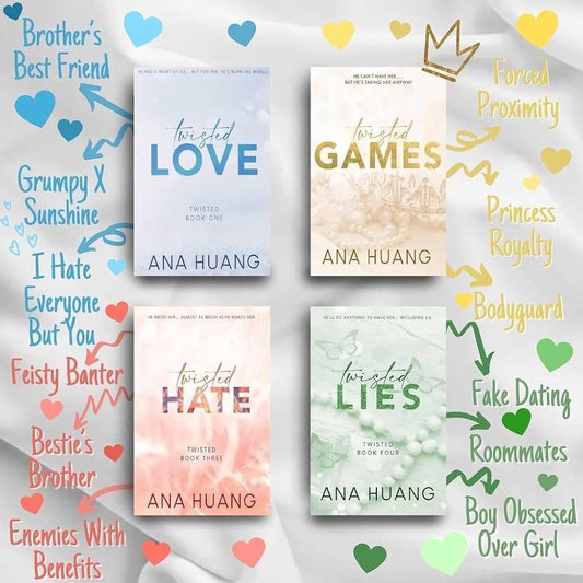 (Combo) Twisted Hate + Twisted Love + Twisted Games + Twisted Lies (Paperback) - Ana Huang
