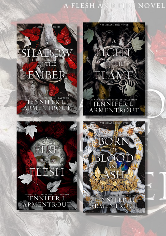 (Combo of 4) A Shadow in the Ember + A Light in the Flame + A Fire in the Flesh + Born of Blood and Ash (Paperback) by Jennifer L Armentrout